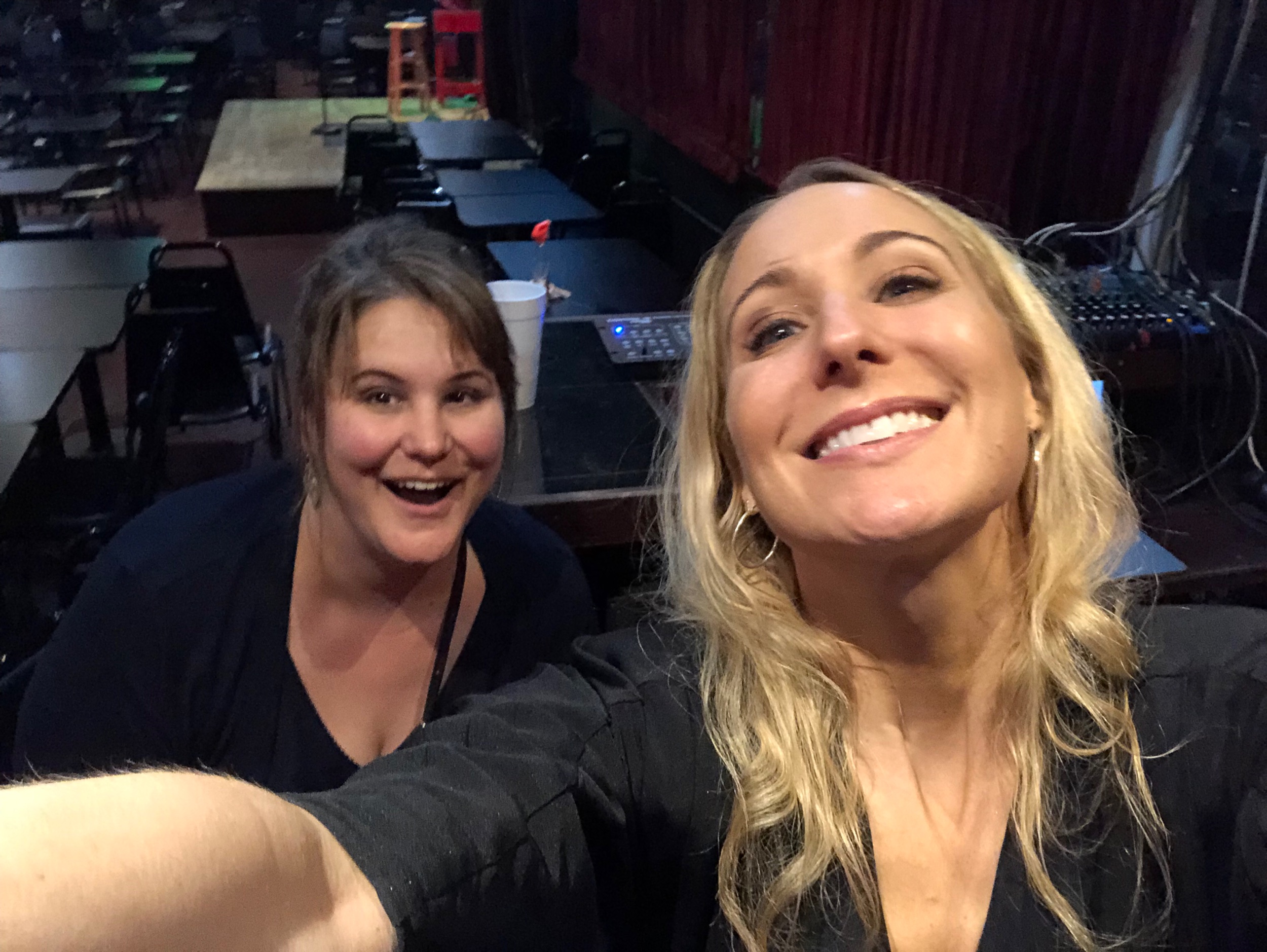Nikki Glaser recreating my Andrew selfie after her show in ATL